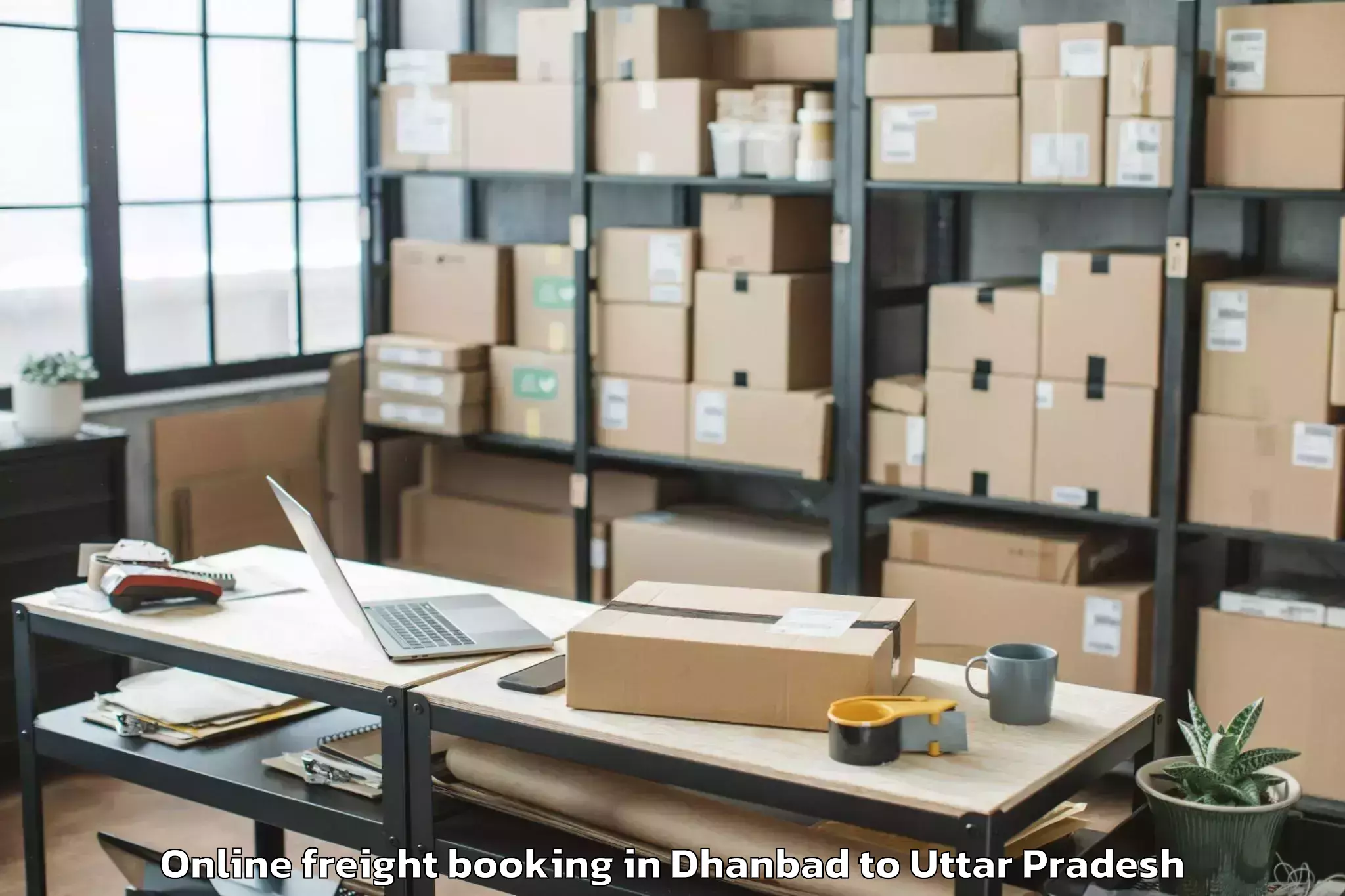 Leading Dhanbad to Baragaon Online Freight Booking Provider